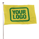Custom Light Yellow Emerald Green Flag