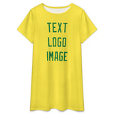 Custom Light Yellow Emerald Green Nachthemd