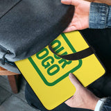Custom Light Yellow Emerald Green Laptop Bag