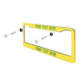 Custom Light Yellow Emerald Green License Plate Frame