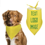 Custom Light Yellow Emerald Green Pet Scarf