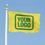 Custom Light Yellow Emerald Green Flag