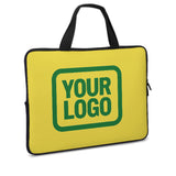Custom Light Yellow Emerald Green Laptop Bag