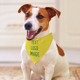 Custom Light Yellow Emerald Green Pet Scarf