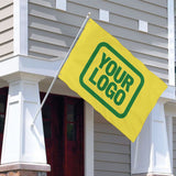 Custom Light Yellow Emerald Green Flag