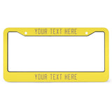 Custom Light Yellow Light Khaki License Plate Frame