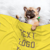 Custom Light Yellow Light Khaki Pet Blanket