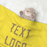 Custom Light Yellow Light Khaki Pet Blanket