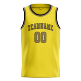 Custom Light Yellow & Light Khaki Colors Design Sports Basketball Jersey