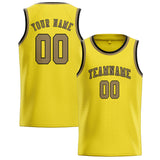 Custom Light Yellow & Light Khaki Colors Design Sports Basketball Jersey