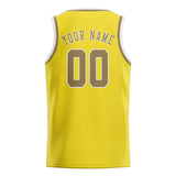 Custom Light Yellow & Light Khaki Colors Design Sports Basketball Jersey