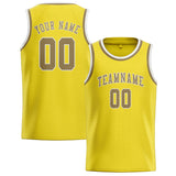 Custom Light Yellow & Light Khaki Colors Design Sports Basketball Jersey