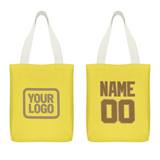 Custom Light Yellow Khaki Canvas Tote Bag