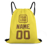 Custom Light Yellow Khaki Drawstring Bag