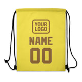 Custom Light Yellow Khaki Drawstring Bag