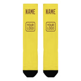 Custom Light Yellow Khaki Knee-High Sock