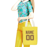 Custom Light Yellow Khaki Canvas Tote Bag
