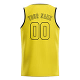 Custom Light Yellow & Light Yellow Colors Design Sports Basketball Jersey