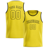 Custom Light Yellow & Light Yellow Colors Design Sports Basketball Jersey