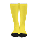 Custom Light Yellow Light Yellow Knee-High Sock