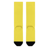 Custom Light Yellow Light Yellow Knee-High Sock