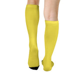 Custom Light Yellow Light Yellow Knee-High Sock