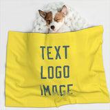 Custom Light Yellow Blue Green Pet Blanket