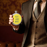 Custom Light Yellow Blue Green Hip Flask