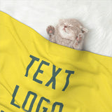Custom Light Yellow Blue Green Pet Blanket