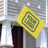 Custom Light Yellow Blue Green Flag