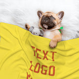 Custom Light Yellow Orange Pet Blanket