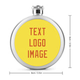 Custom Light Yellow Orange Hip Flask
