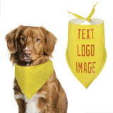 Custom Light Yellow Orange Pet Scarf
