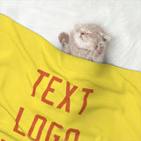 Custom Light Yellow Orange Pet Blanket
