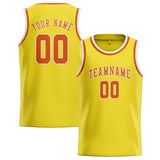 Custom Light Yellow & Orange Colors Design Sports Basketball Jersey