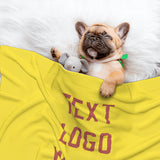 Custom Light Yellow Copper Rose Pet Blanket
