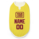 Custom Light Yellow Crimson Red Pet Vest