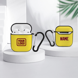 Custom Light Yellow Crimson Red AirPods Case