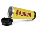 Custom Light Yellow Crimson Red Stainless Steel Water Cup