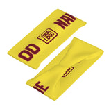 Custom Light Yellow Crimson Red Sports headband