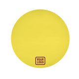 Custom Light Yellow Crimson Red Round Table Cloth