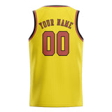 Custom Light Yellow & Copper Rose Colors Design Sports Basketball Jersey