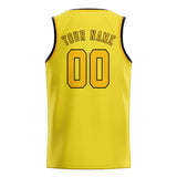 Custom Light Yellow & Gold Colors Design Sports Basketball Jersey