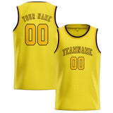 Custom Light Yellow & Gold Colors Design Sports Basketball Jersey