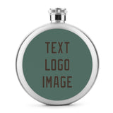 Custom Blue Green Brown Hip Flask