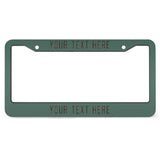 Custom Blue Green Brown License Plate Frame