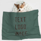 Custom Blue Green Brown Pet Blanket