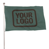 Custom Blue Green Brown Flag