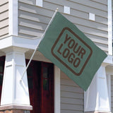 Custom Blue Green Brown Flag