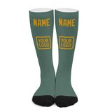 Custom Blue Green Yellow Knee-High Sock